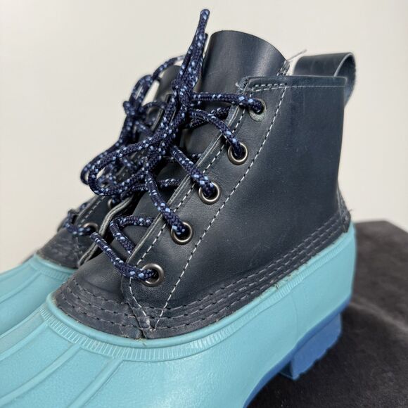 Beanie L.L. Bean Aqua Blue Snow Duck Boots - Womens 8-8.5 / Kids 6M, Maine USA - Picture 7 of 12